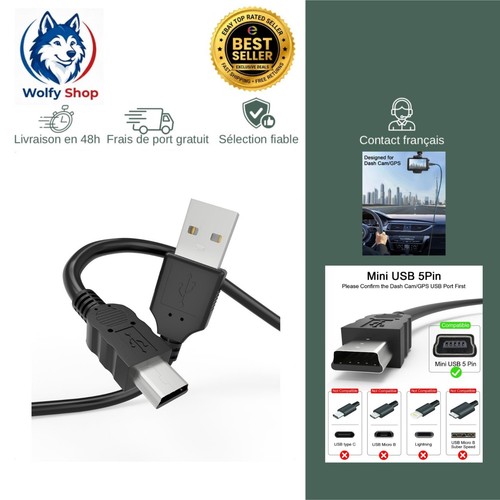 Câble usb mini pour - câble, gps