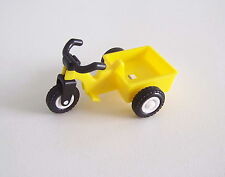 PLAYMOBIL (1524) CHILDREN - yellow tricycle with transport tray