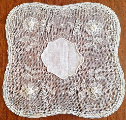 Napperon ancien tulle - en,