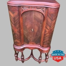 Repurposed Vintage 1930's Art Deco Mahogany Storage Cabinet –  Customizable