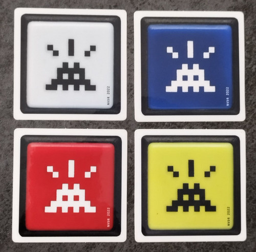 Invader stickers rubik cubist - rubik,