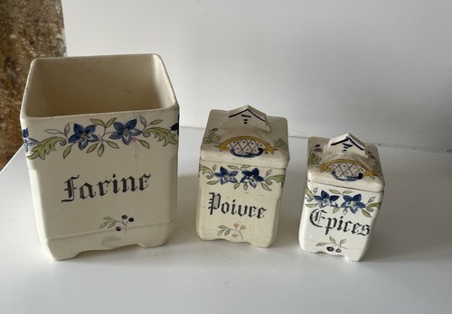 Pots epices longwy faience - longwy,