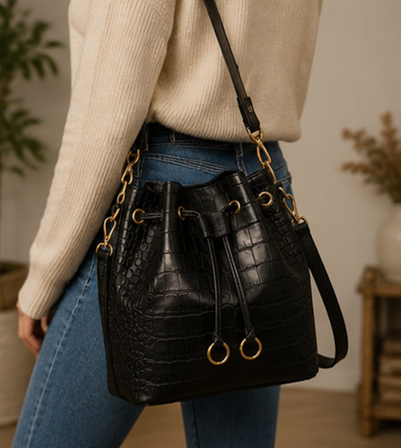 Sac seau croco noir - ,,