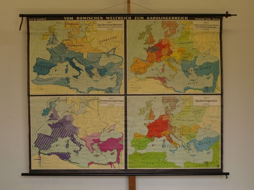 Carte murale scolaire - murale, romain
