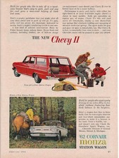 Magazine Ad - 1962 - Chevrolet Corvair Monza & Nova 400 wagons