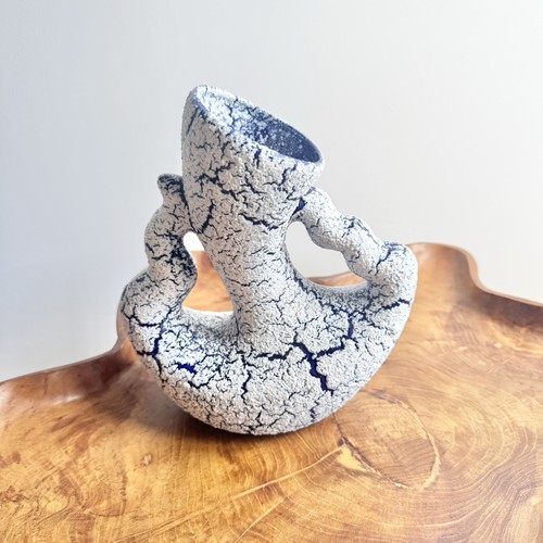 Vase ancien double anse blanc