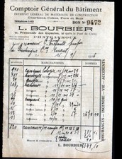 CHATEAUROUX (36) MATERIEL de CONSTRUCTION "L. BOURBIER" en 1926