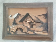 Ancien Tableau en Bois