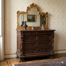 Commode Ancienne avec Miroir