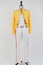 Queen Lead Vocals Freddie Mercury Wembley On Stage Cosplay Costume Yellow Jacket