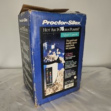 Proctor Silex Vintage Hot Air Popcorn Pumper Machine 5 Quart H7340 Open Box
