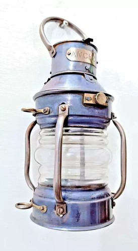 Ancienne lampe huile ancre - ancienne, à