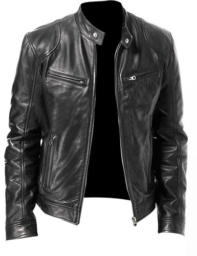 Veste cuir motard cafe - veste,