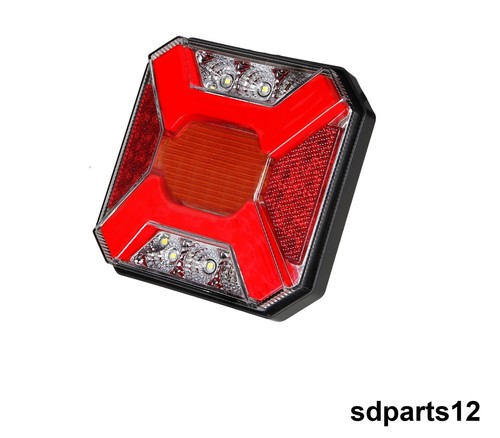 Feu arrière carré 12v - carré, 24v