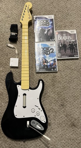 Nintendo wii rock band guitar - nintendo,