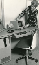 IBM Desktop Computer Photo Photography Screen Design c. 1970