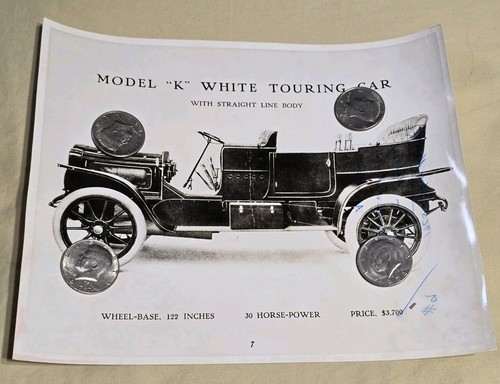 Vintage 1900 white touring car - 1900,