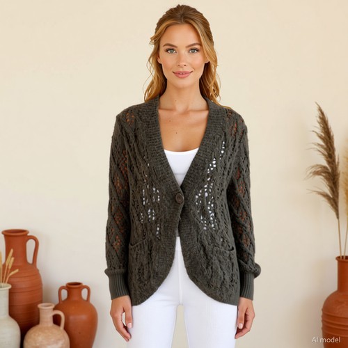Boho gilet vert alpaca - boho,