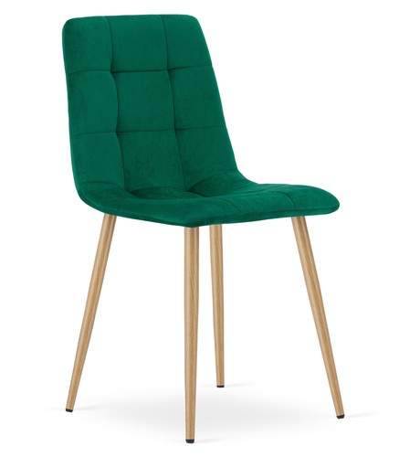 Chaise kara velours vert - chaise,
