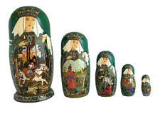 POUPÉES RUSSES MATRIOCHKA MARRON REPLIQUE ILLUSTRATION BILIBINE  PROKHOROVA