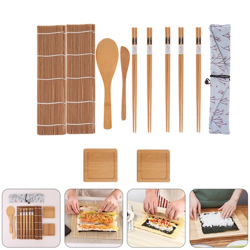 Bamboo sushi mat kit - bamboo,