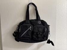 Auth Kipling Defea ?- Black Nylon Handbag Crossbody Shoulder Gently Used