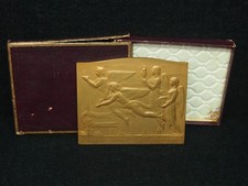 MEDAILLE PLAQUE BRONZE BONNETAIN EXPOSITION UNIVERSELLE BRUXELLES 1935 BELGIQUE