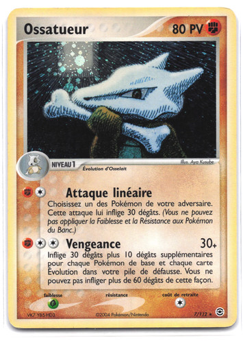 Carte pokémon ossatueur 112 - carte,