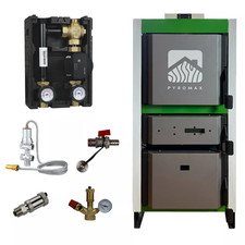 Chaudière à Gazéification Du Bois 40 Kw Avec Anschlussset Connectez-Chaudière,