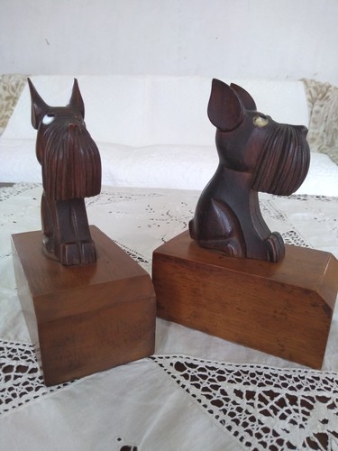 Paire serre livres en bois - serre, -livres