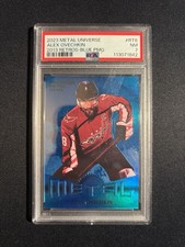 2023-24 Metal Universe Alex Ovechkin Retros-Blue PMG /50 #RT6  Capitals PSA 7