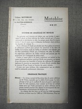 Guide du Garagiste Kervoline 1928 MOTOBLOC Bordeaux VOITURE 8/10 CV Automobile