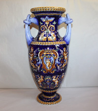 Grand vase amphore en faïence