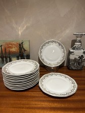 Lot de 12 assiettes à dessert dorées – Manufacture de Chauvigny