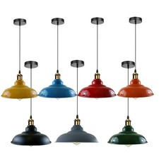 Suspension métal design rétro éclairage style industriel vintage E27 Plafonnier