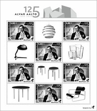 125 Alvar Aalto Finnish Architect Designer MNH Stamps 2023  BeePost Finland M/S