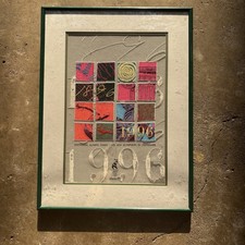 1996 Atlanta Olympics Framed Mounted Poster James Worley Les Jeux Patches Rare