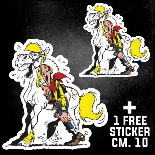 Autocollant lucky luke - autocollant,