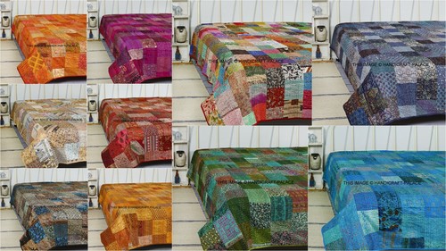 Vintage soie patchwork kantha - vintage,