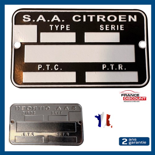 Plaque aluminium - , de