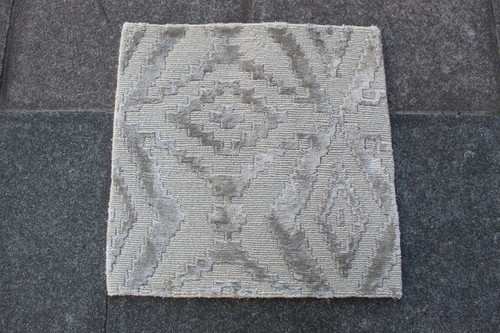 Tapis laine gris oriental - laine,