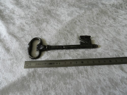 Old large wrought iron - , key