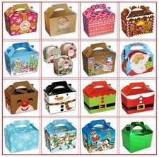 Christmas Party Food Boxes Table Present Gift  Meal Box / Xmas Childrens Kids