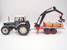 ROS AGRICOLA - LAMBORGHINI 190 RACING TRACTOR + TRAILER - 1/25 - OLD -
