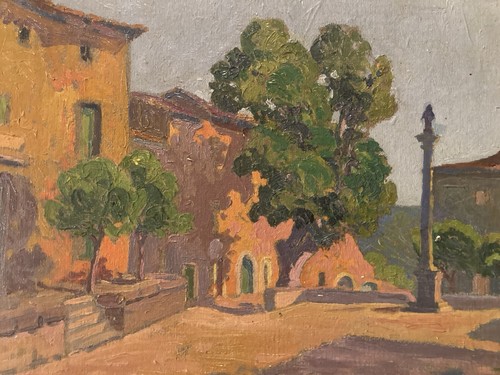 Peinture huile panneau carton - huile,