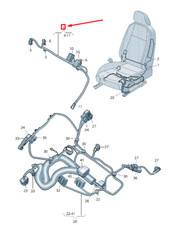 Faisceau de câbles de dossier de siège avant VOLKSWAGEN GOLF 5G MK7 5G4971369B