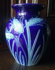 Ancien beau vase grès d'Alsace Épis de blé Schmitter Frs Betschdorf art déco C13