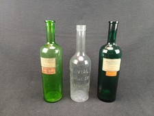 Lot 3x ancien flacon bouteille