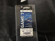 TOM BRADY PERFECT PASSER QB RATING Lions PATRIOTS FULL TICKET thanksgiving