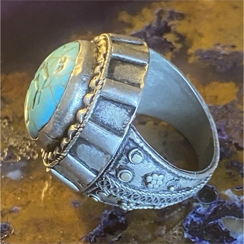 Bague ethnique métal argenté
